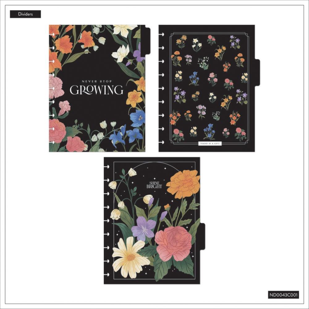 Dotted Lined Classic Notebook - Dark Garden