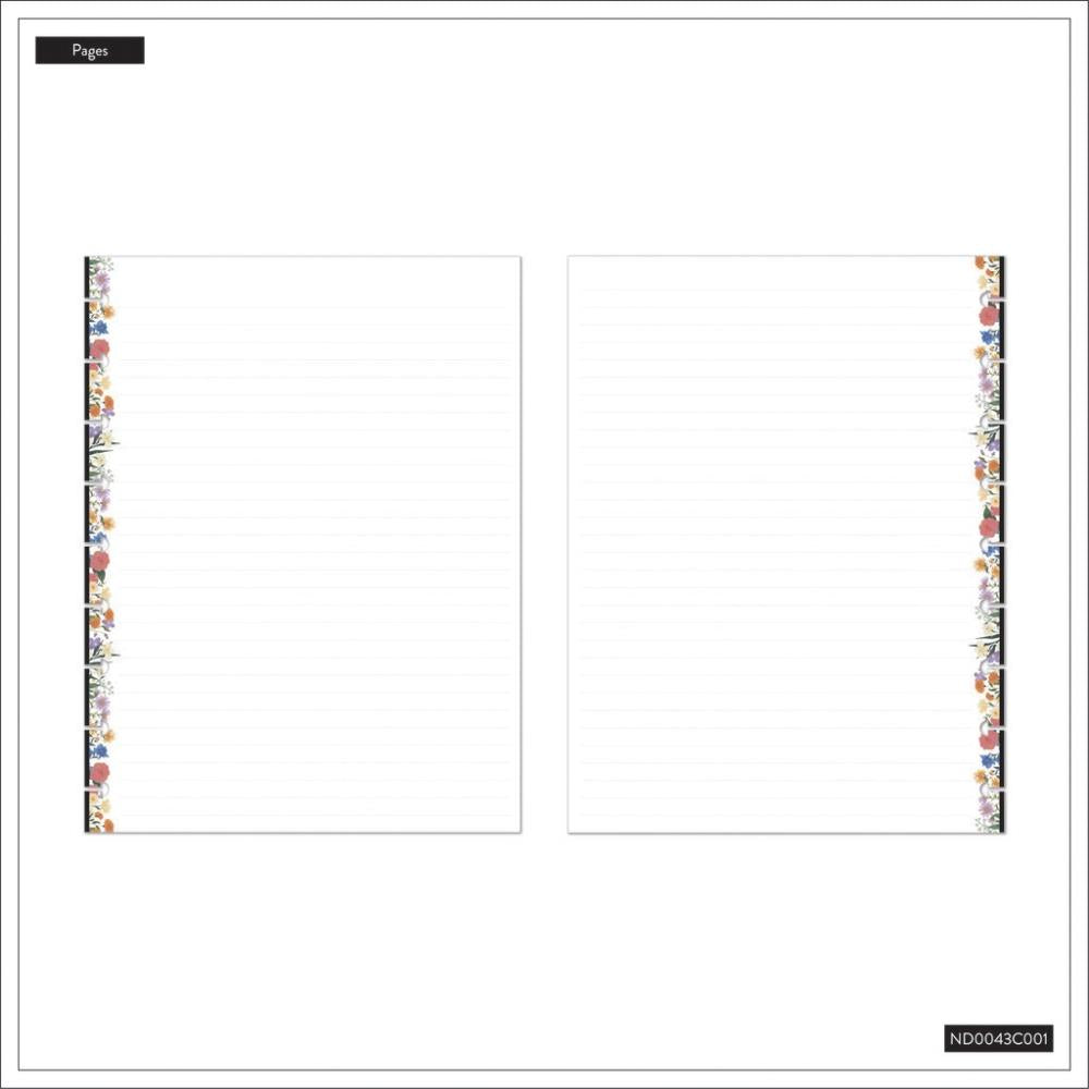 Dotted Lined Classic Notebook - Dark Garden