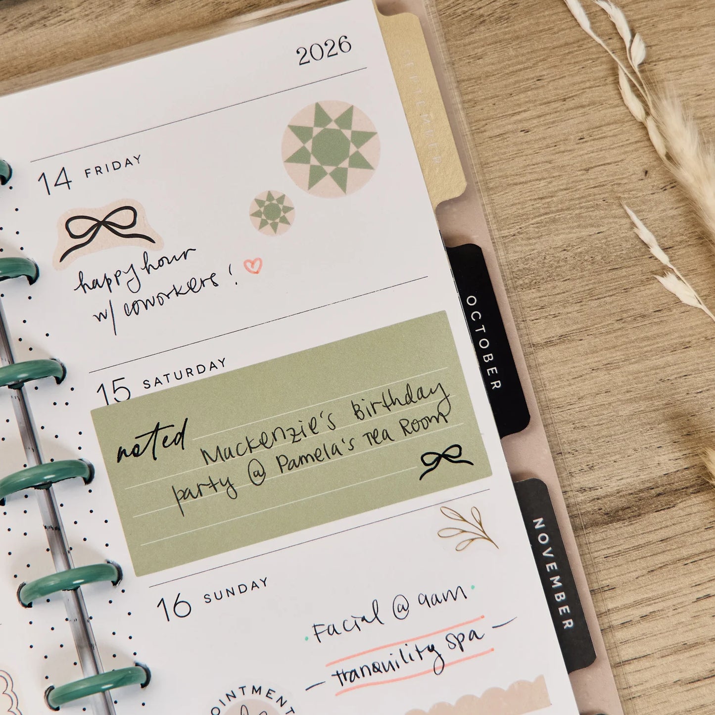 2026 Heritage Charm Customisable Planner – Skinny Classic Horizontal Layout – 12 Months