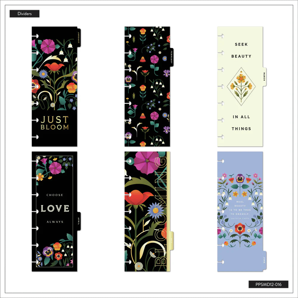 2025 Radiant Garden Happy Planner – Skinny Mini Horizontal Layout – 12 Months