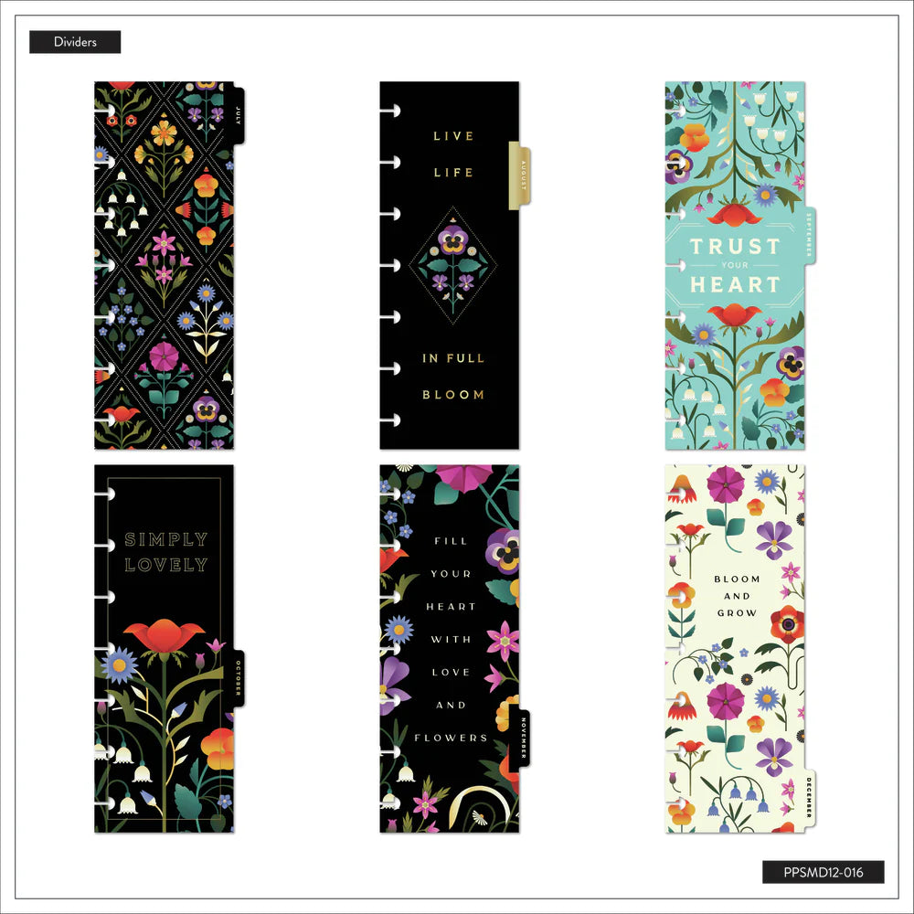 2025 Radiant Garden Happy Planner – Skinny Mini Horizontal Layout – 12 Months