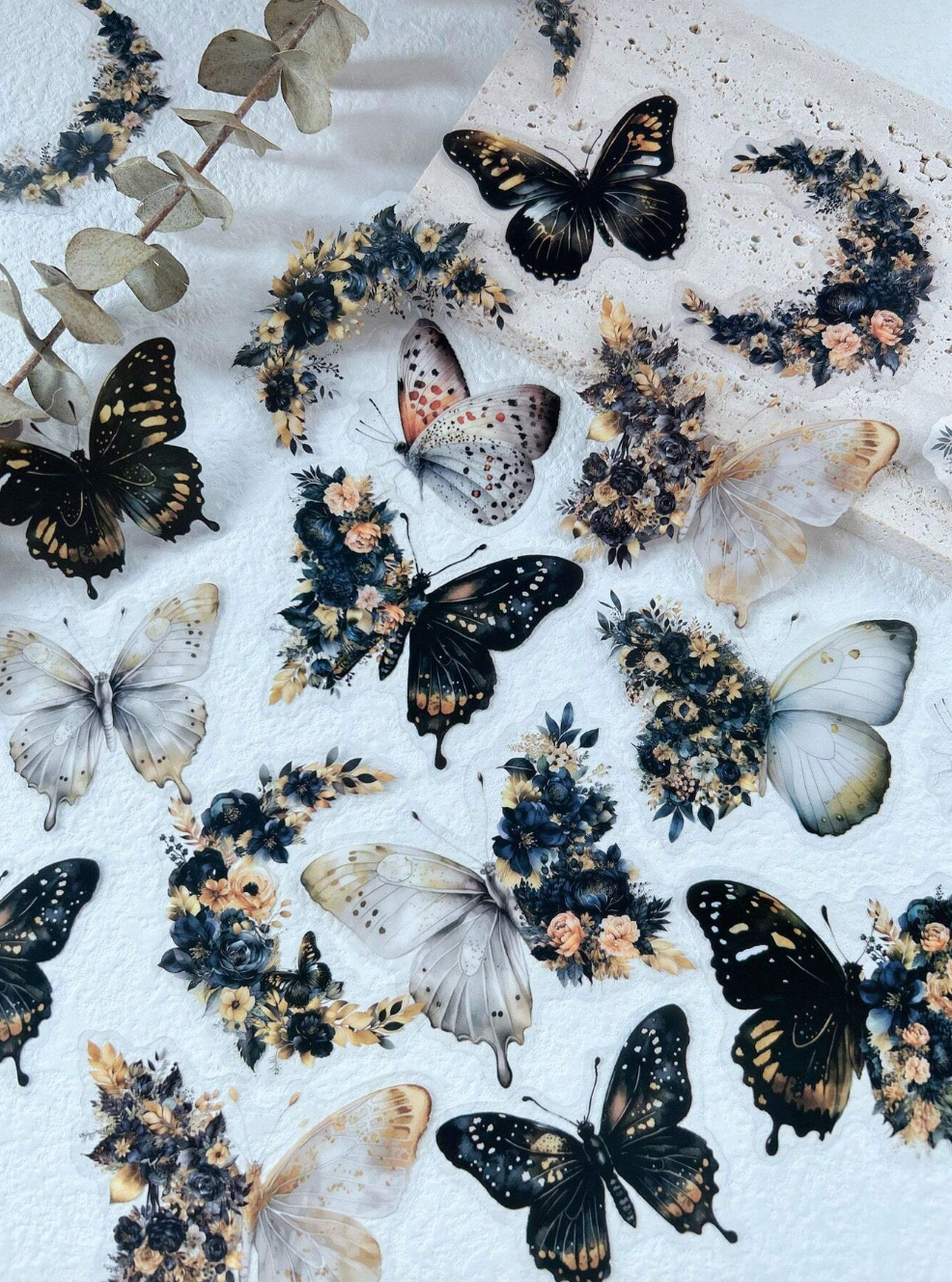 Die-Cut Midnight Butterfly Stickers