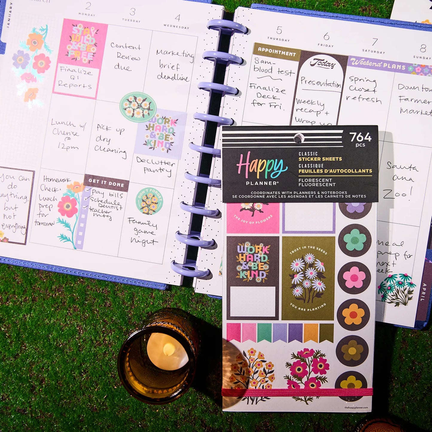Value Pack Stickers - Fluorescent Florals