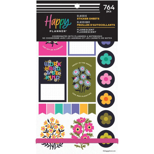 Value Pack Stickers - Fluorescent Florals