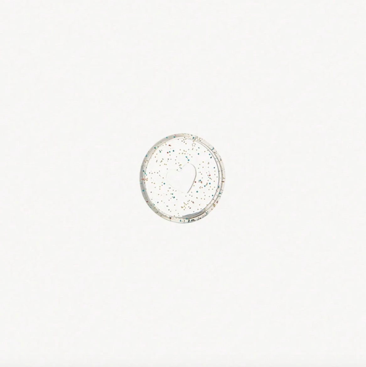 Mini Clear Glitter Planner Discs