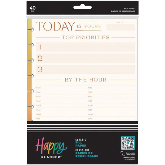 Dashboard Classic Filler Paper - By the Hour