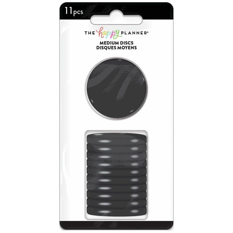 Medium Solid Plastic Discs - Black – PLAN IT over coffee