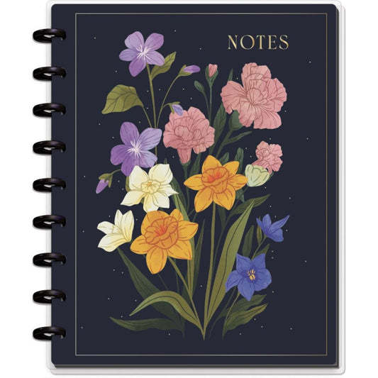 Dotted Lined Classic Notebook - Dark Garden