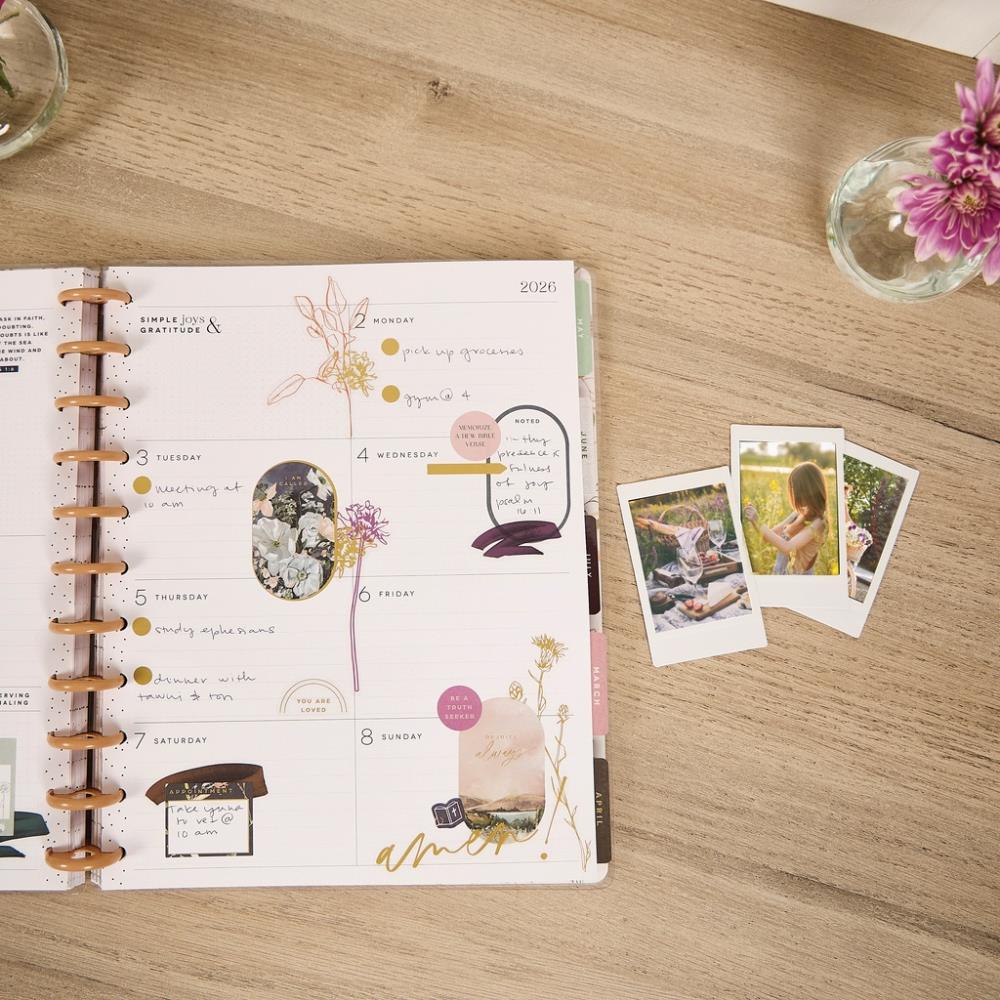 2025-2026 Flourish in Faith Customisable Happy Planner – BIG Faith Layout – 18 Months