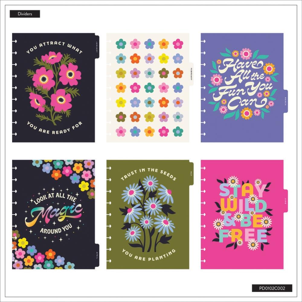 2026 SPECIALTY Florescent Florals Customisable Planner – Classic Vertical Layout – 12 Months