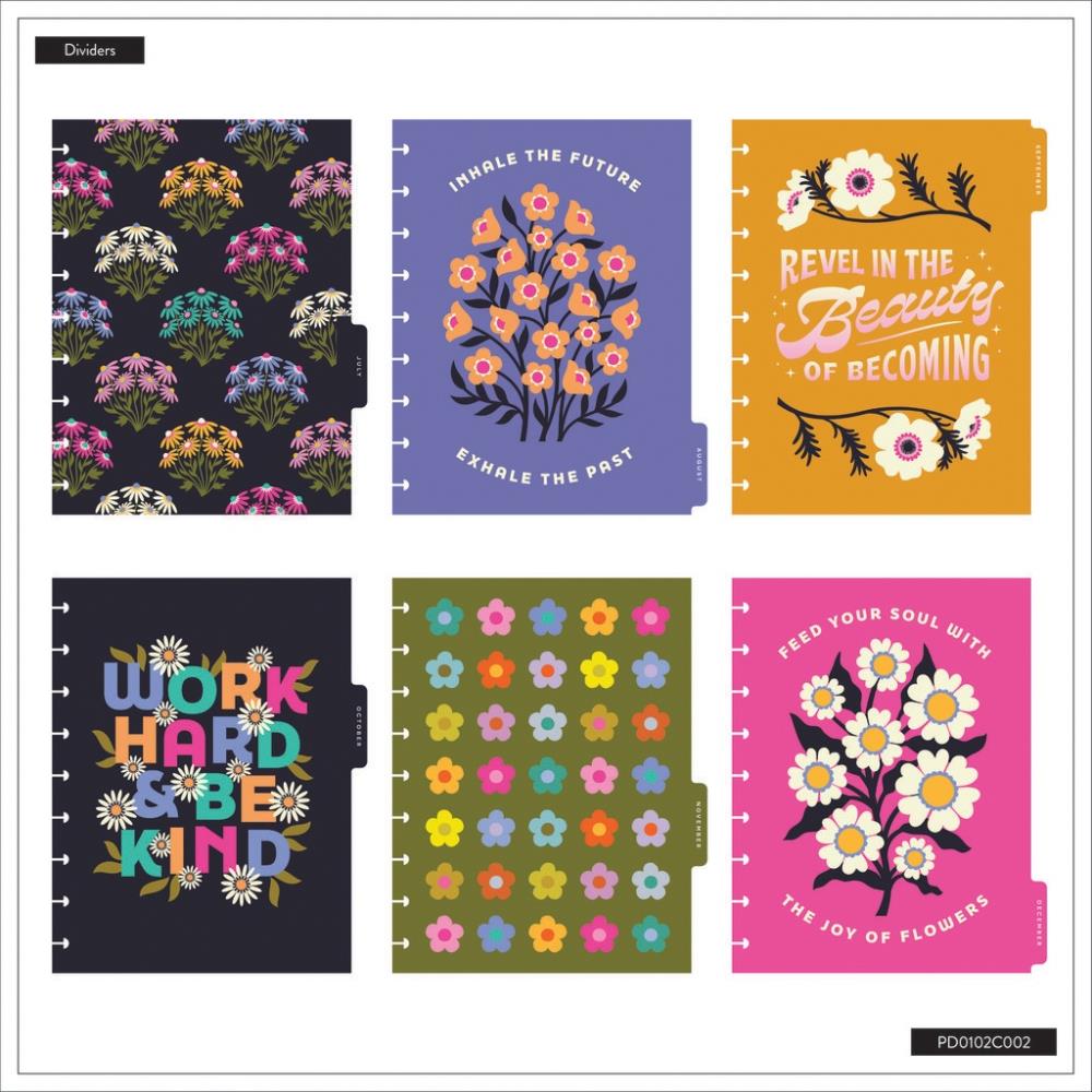 2026 SPECIALTY Florescent Florals Customisable Planner – Classic Vertical Layout – 12 Months