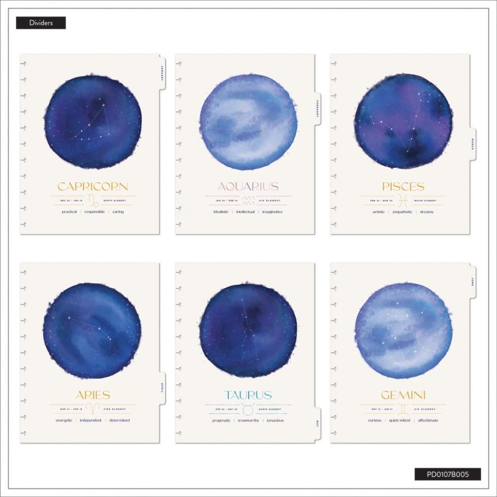 2026 Star Signs Customisable Happy Planner – BIG Vertical Layout – 12 Months