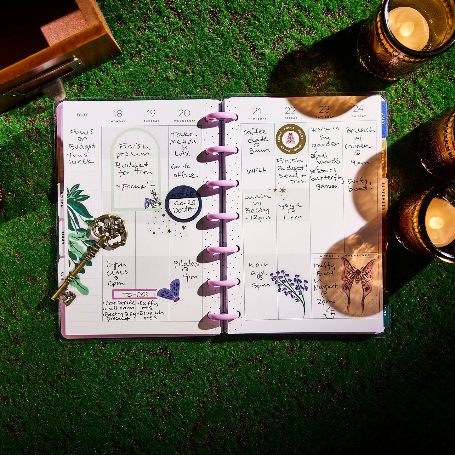 2026 Butterfly Botanics Customisable Planner – Mini Colour Block Layout – 12 Months