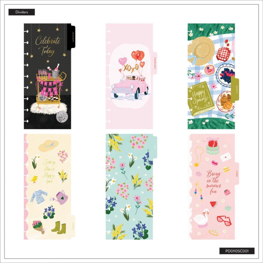 2026 Seasonal Charm Customisable Planner – Skinny Classic Horizontal Layout – 12 Months