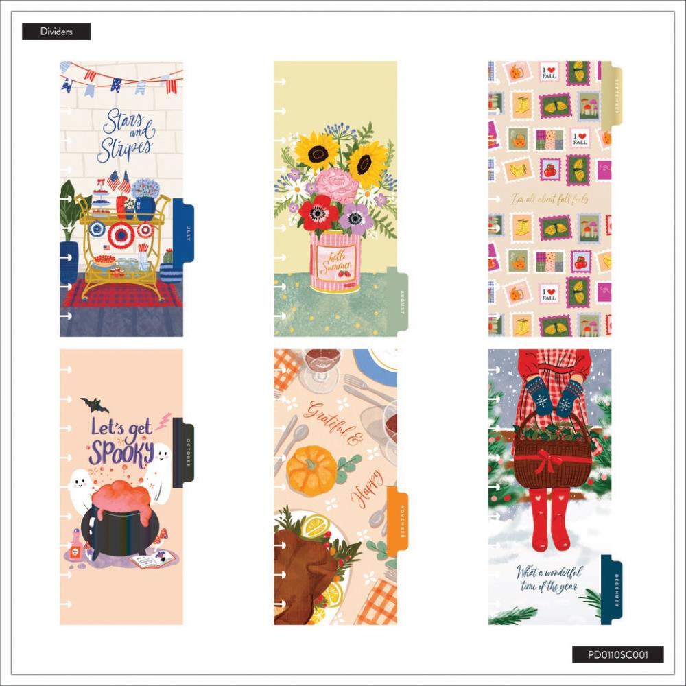 2026 Seasonal Charm Customisable Planner – Skinny Classic Horizontal Layout – 12 Months