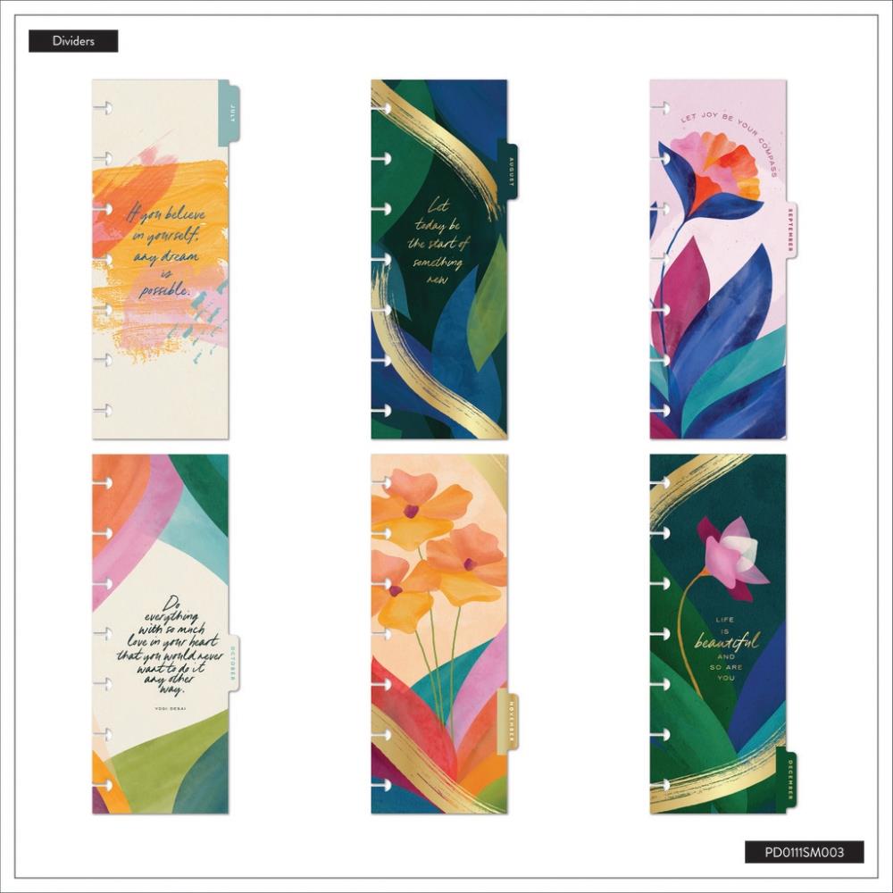 2026 Floral Energy Customisable Planner – Skinny Mini Horizontal Layout – 12 Months