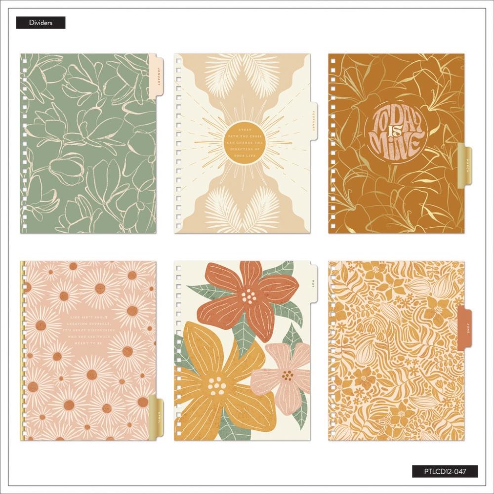 2025 Sunny Oasis Spiral Planner – Classic Vertical Layout – 12 Months