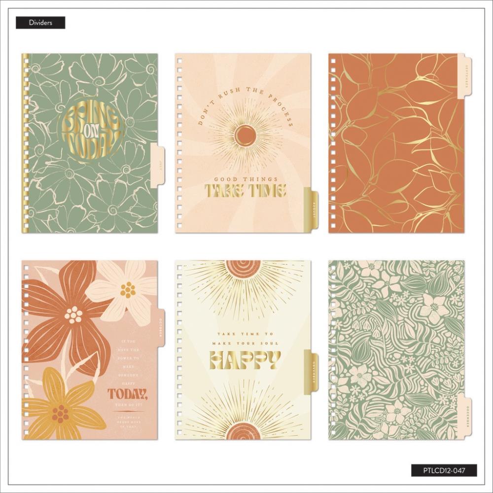 2025 Sunny Oasis Spiral Planner – Classic Vertical Layout – 12 Months