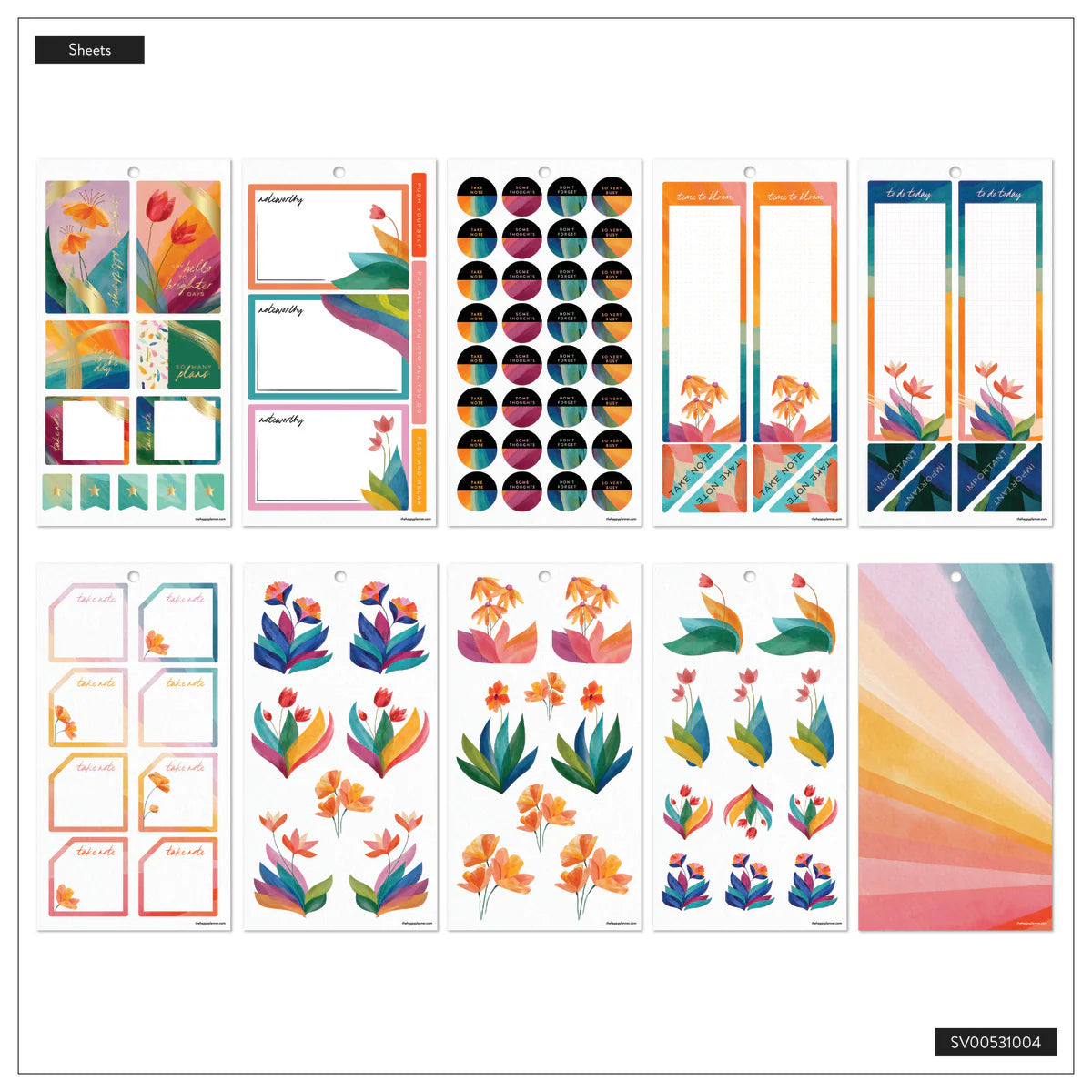 Value Pack Stickers - Floral Energy - BIG