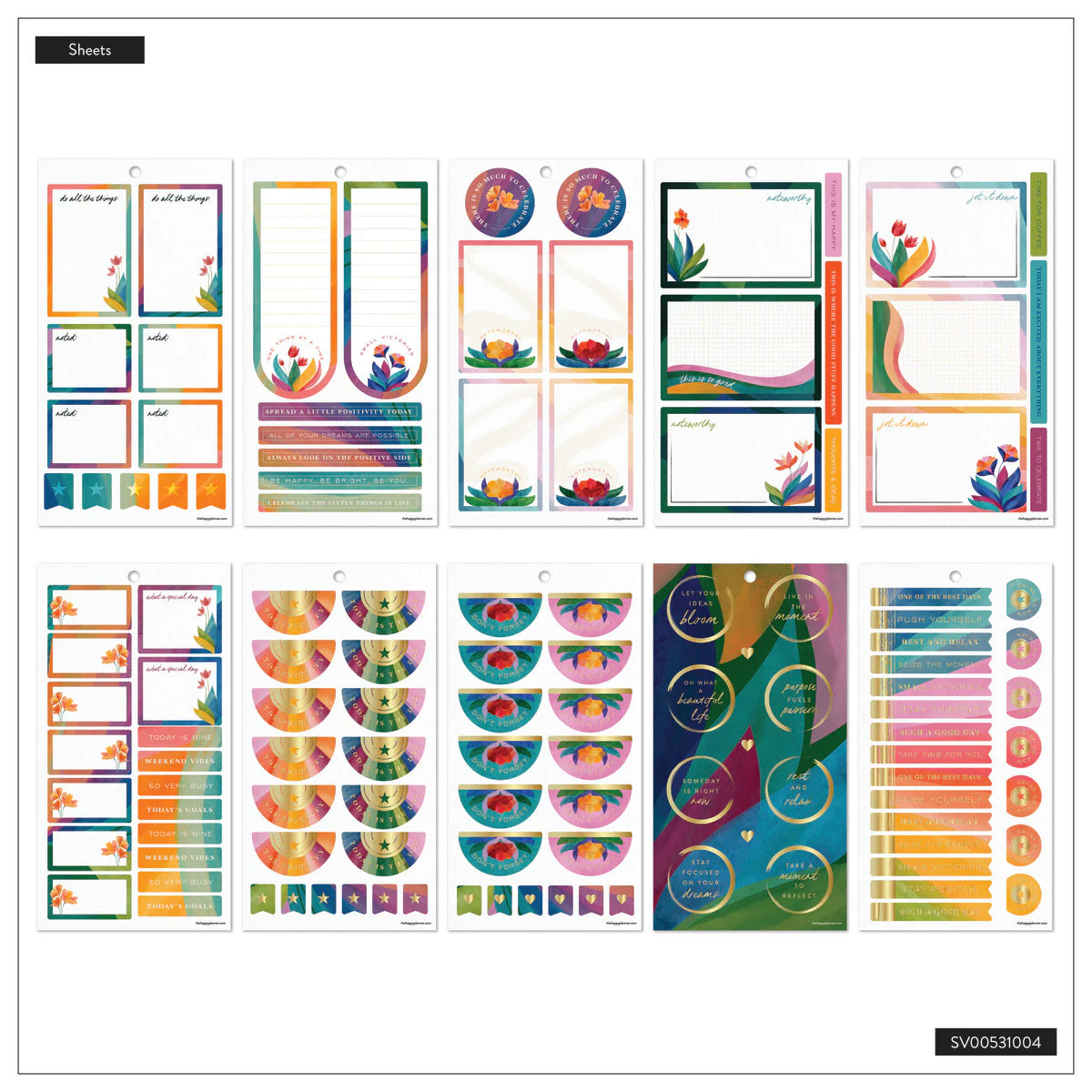 Value Pack Stickers - Floral Energy - BIG