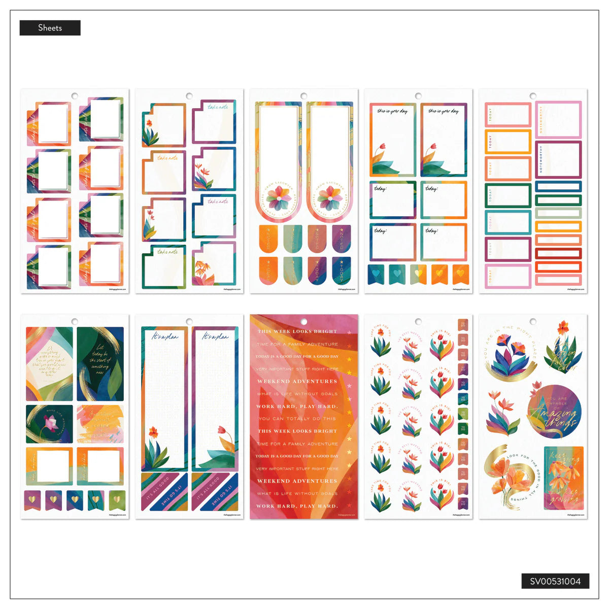 Value Pack Stickers - Floral Energy - BIG