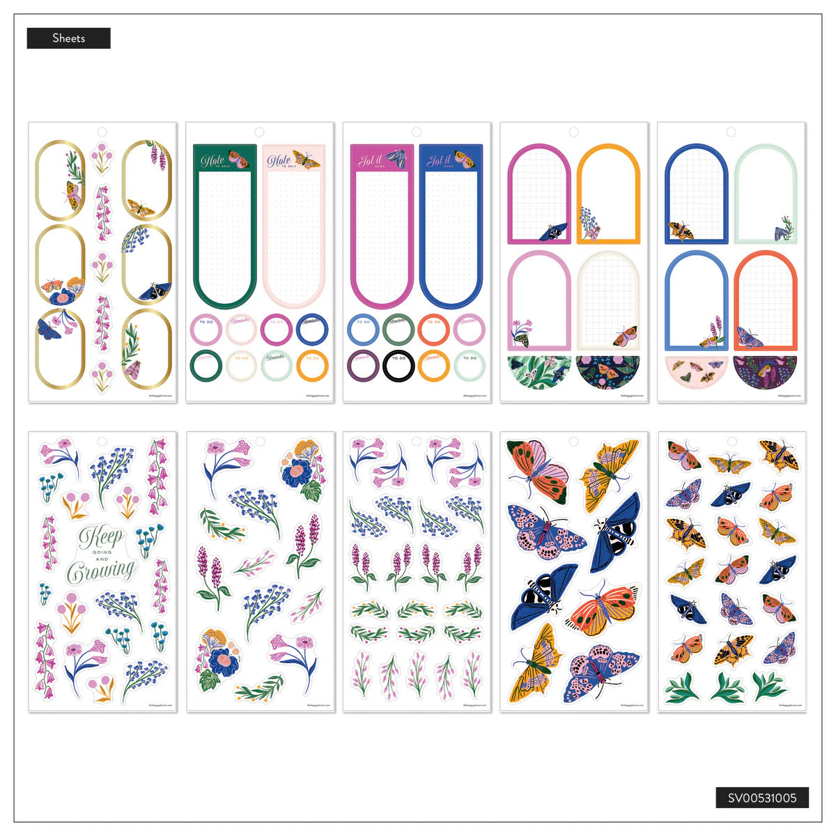 Value Pack Stickers - Butterfly Botanics - BIG