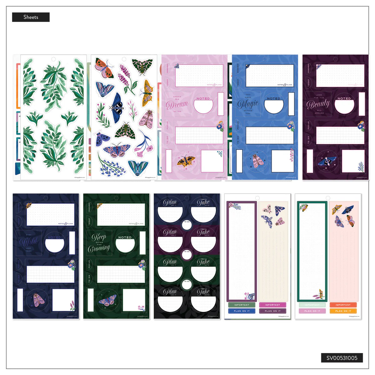 Value Pack Stickers - Butterfly Botanics - BIG