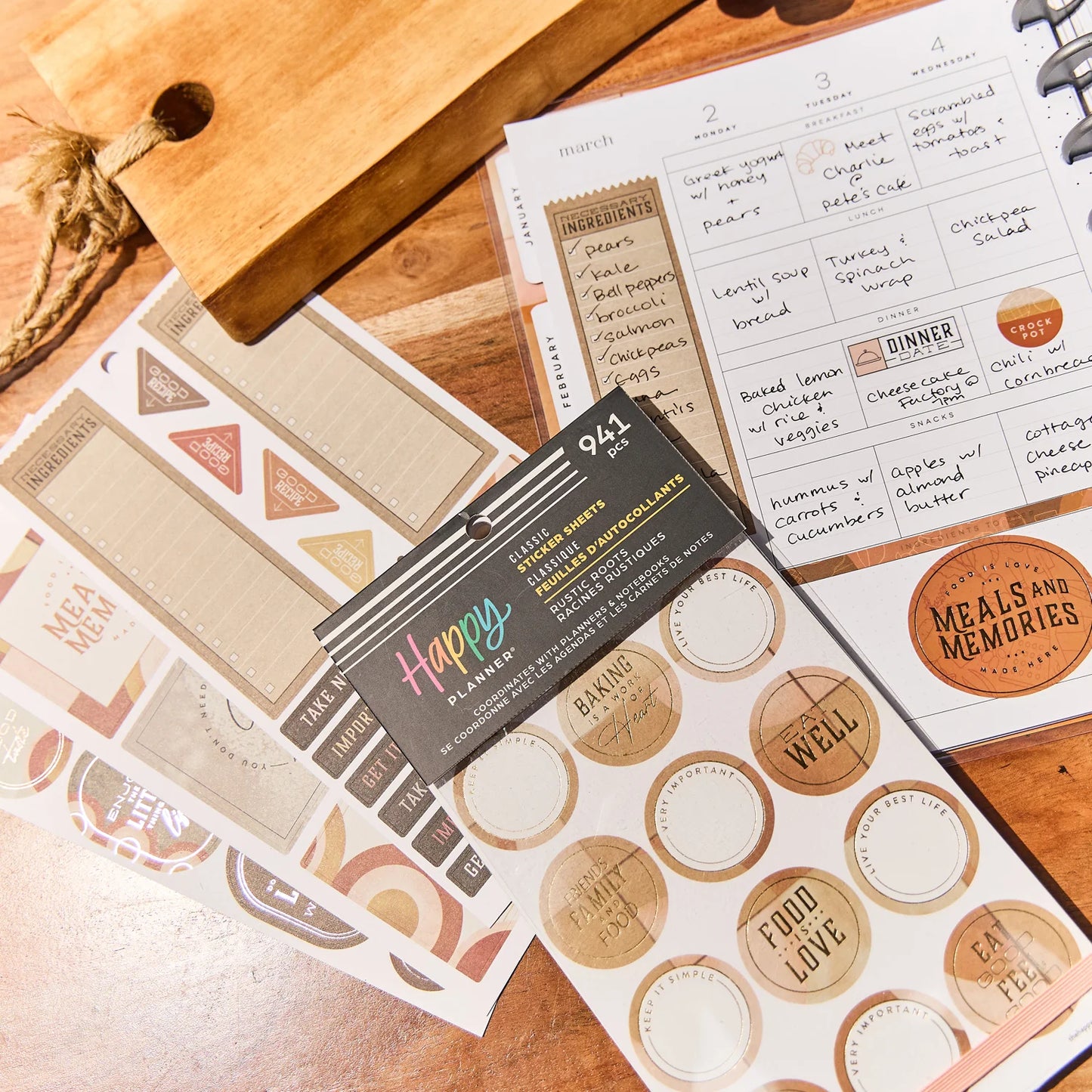 Value Pack Stickers - Rustic Roots Meal Planning