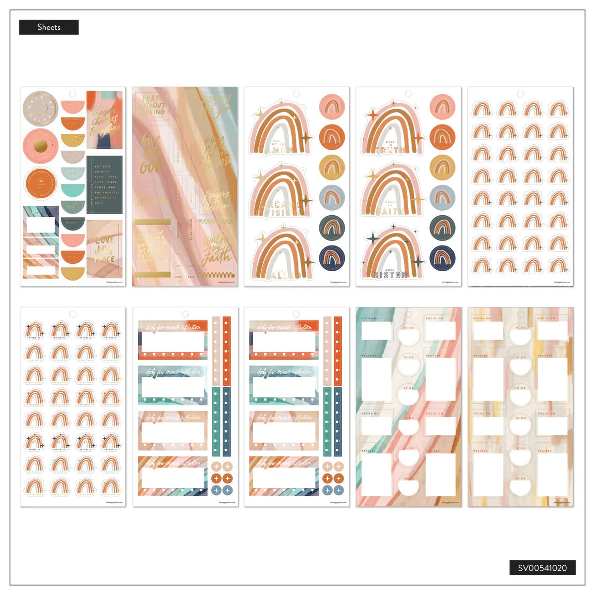 Value Pack Stickers - Watercolour Grace Faith