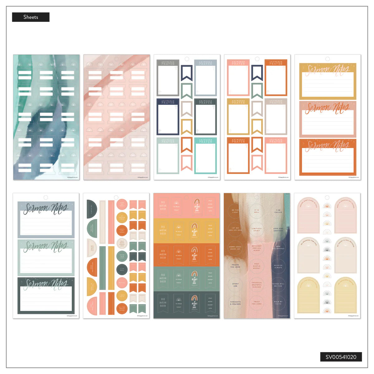 Value Pack Stickers - Watercolour Grace Faith