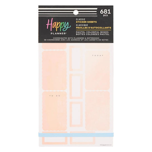 Value Pack Stickers - Pastel Colourful Boxes