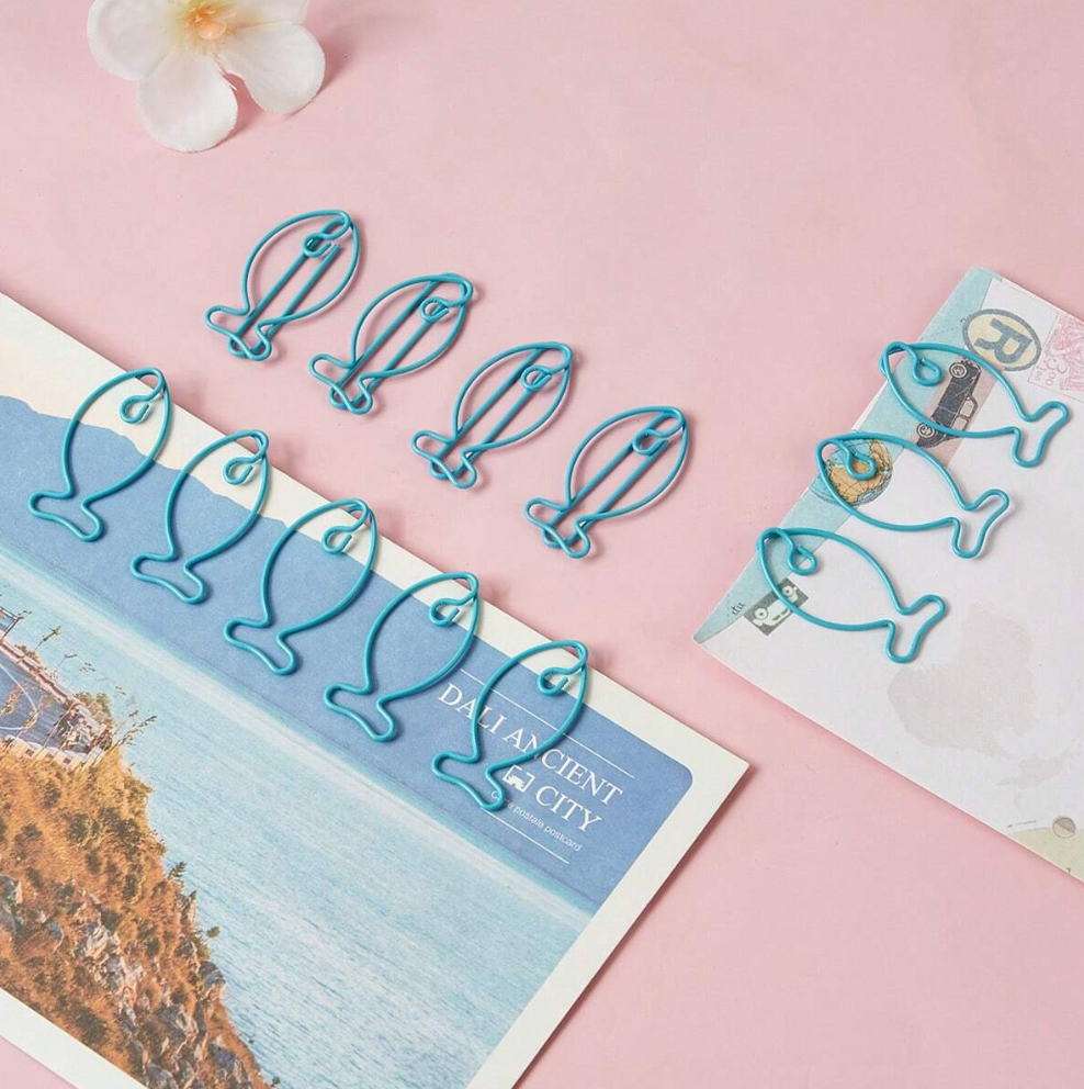 Blue Fish Paper Clips – PLAN IT over coffee